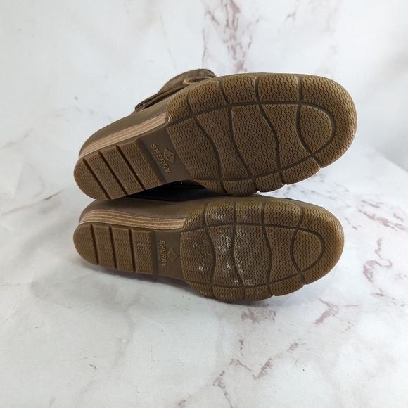 Sperry Boot Women 9M Saltwater Wedge Tide Weather Winter Waterproof Duck Fur - Picture 6 of 10